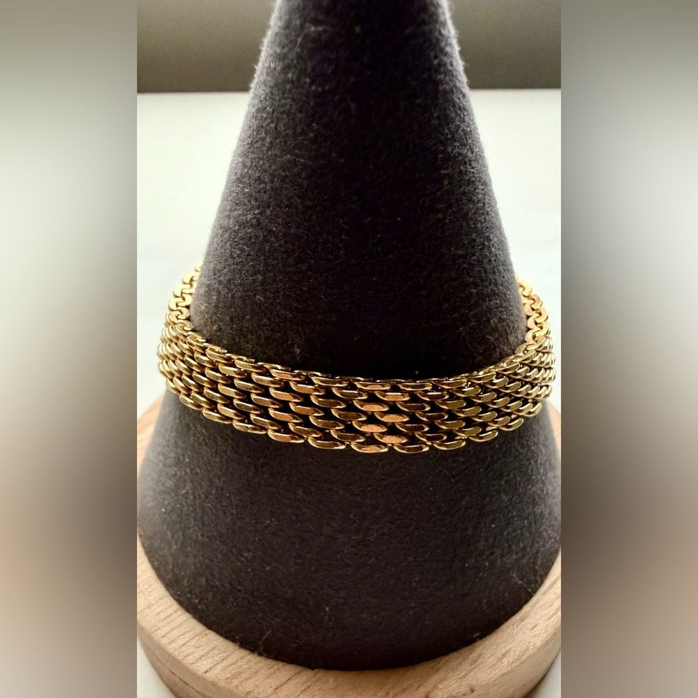 Stainless Steal Gold Mesh Bracelet
